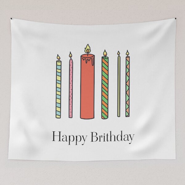 Item preview, cute candle happy brithday card designed and sold by moonbean-art.