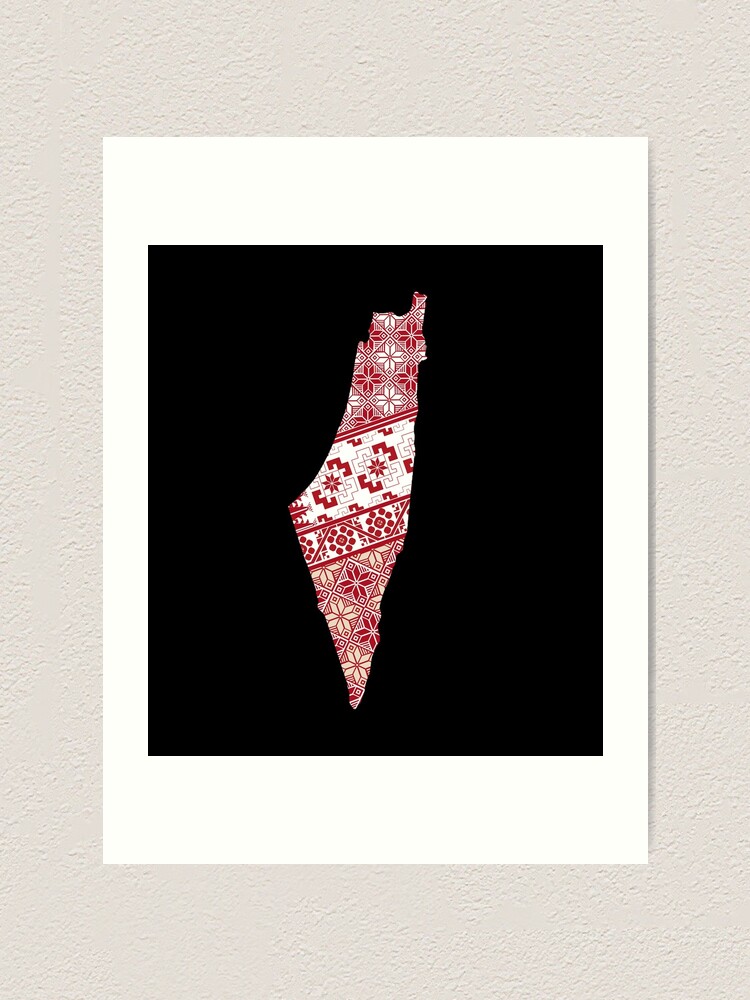 "Palestinian Embroidery | Palestine Map Pattern" Art Print For Sale By ...