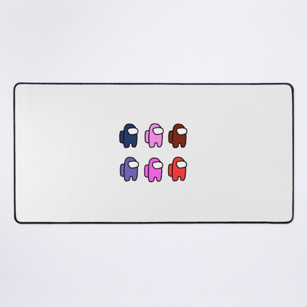 random colored among us | Perfect Gift| amongus gift Desk Mat