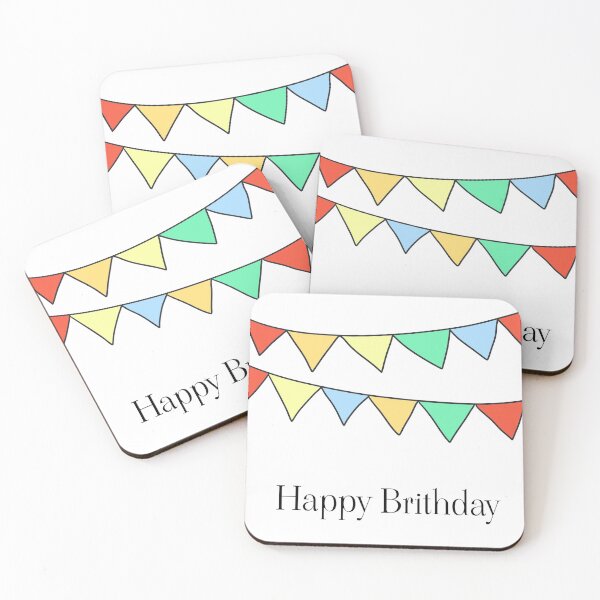 Item preview, cute garlands happy brithday card designed and sold by moonbean-art.