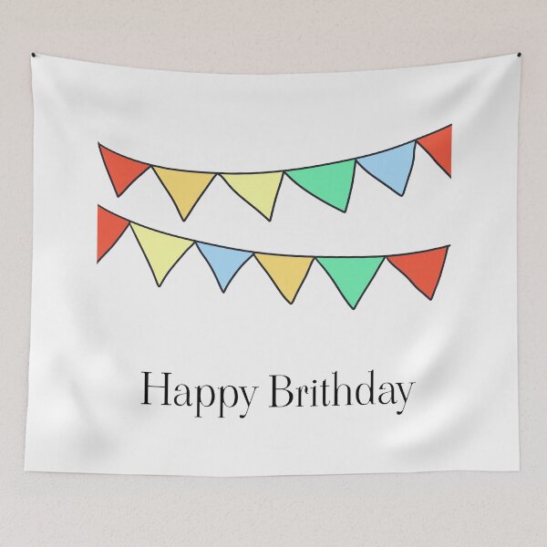 Item preview, cute garlands happy brithday card designed and sold by moonbean-art.