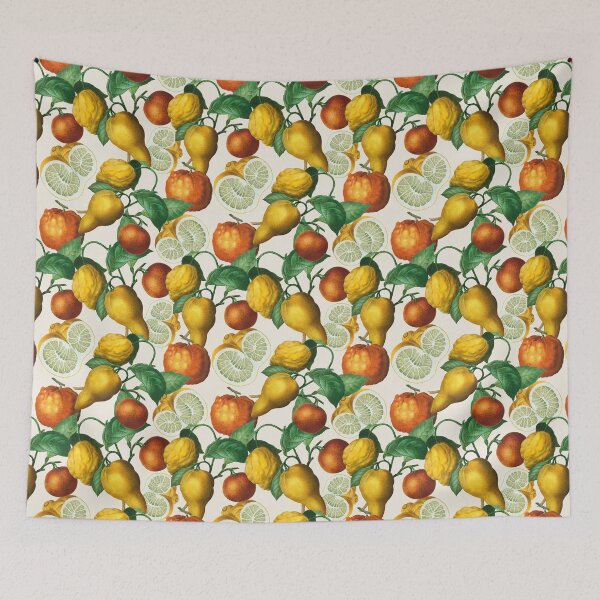 Item preview, Citrus fruit - Lemons and Oranges - Vintage style citrus pattern on white designed and sold by yennyz.