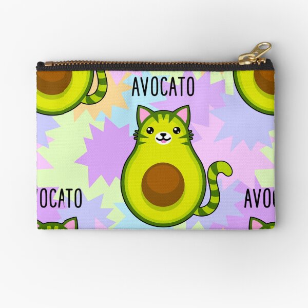 Cute Avocato seamless pattern Zipper Pouch