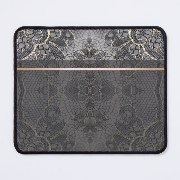 Item preview, Chic Blue Grey Rosegold Minimal Geometric Floral Lace Pattern  designed and sold by LaceySkies.