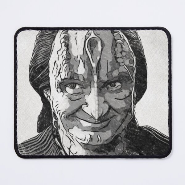 Item preview, Space Murder LIzard Spy Smirking Black and White Ink and Charcoal designed and sold by orionlodubyal.