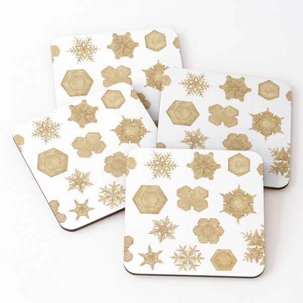 Item preview, golden snow flakes stickers designed and sold by WeGotThat.
