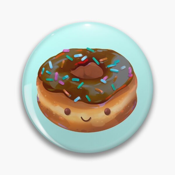 Item preview, Happy Chocolate Frosted Donut designed and sold by GalaxyChicken.