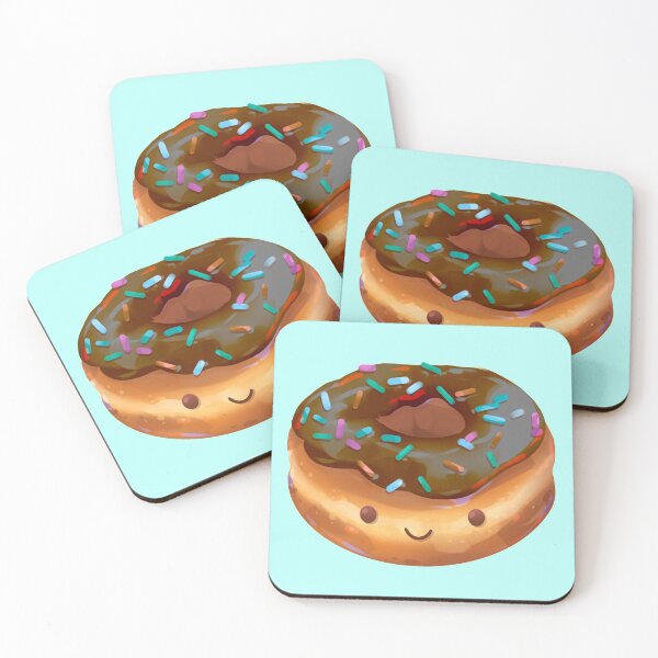 Item preview, Happy Chocolate Frosted Donut designed and sold by GalaxyChicken.