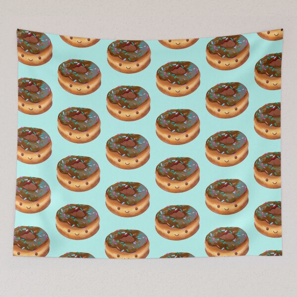 Item preview, Happy Chocolate Frosted Donut designed and sold by GalaxyChicken.