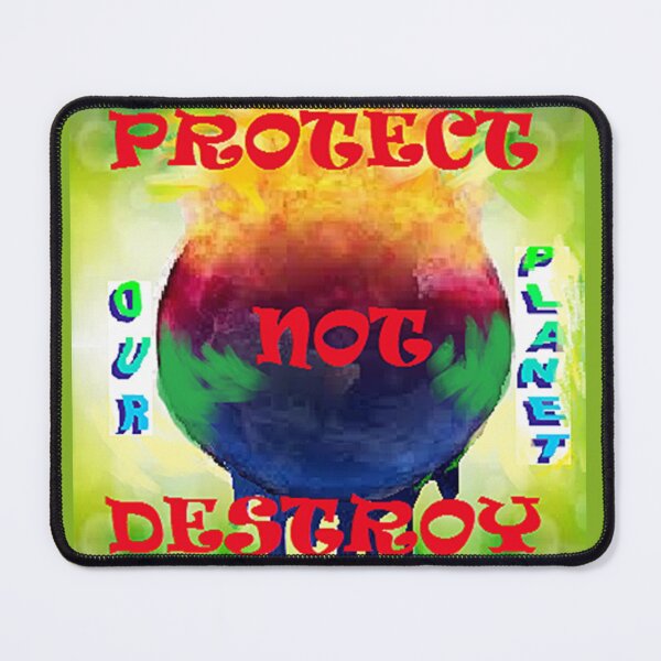 Item preview, PROTECT OUR PLANET,Recycle Reuse Renew Rethink Crisis Environmental Activism Earth Day Lettering Design, go green safe our planet design inspired by nature designed and sold by Adri Barnard.