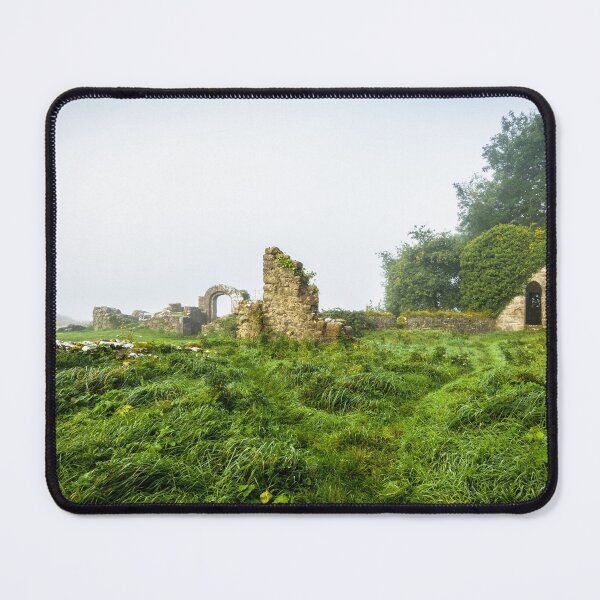 Item preview, The ruins of an old Irish castle on a foggy morning, near a lake in Ireland designed and sold by AlbertMi.