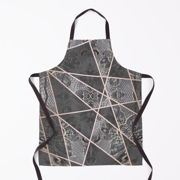 Item preview, Chic Blue Grey Rosegold Minimal Geometric Floral Lace Pattern designed and sold by LaceySkies.