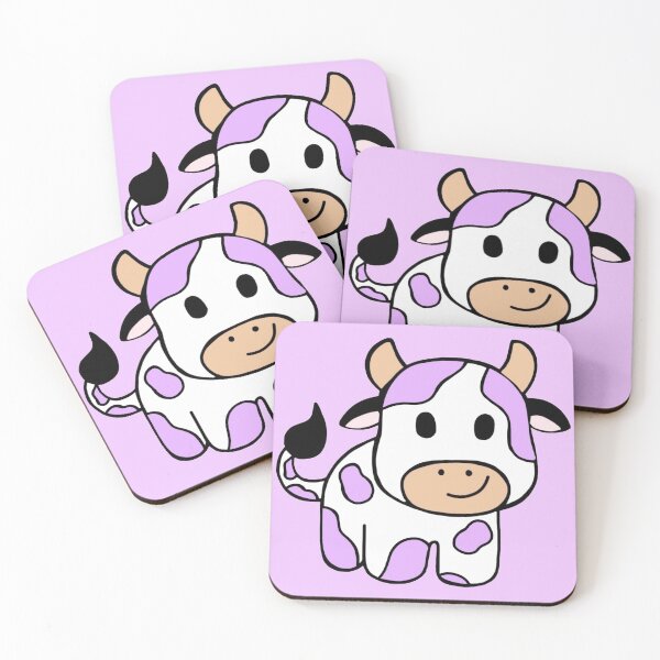 Item preview, Minimalistic Happy And Cute Purple Baby Cow , Farm Animal designed and sold by Barolina.