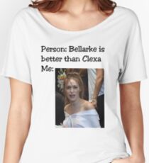 Clexa vs (Alycia meme) black letters Women's Relaxed Fit T-Shirt