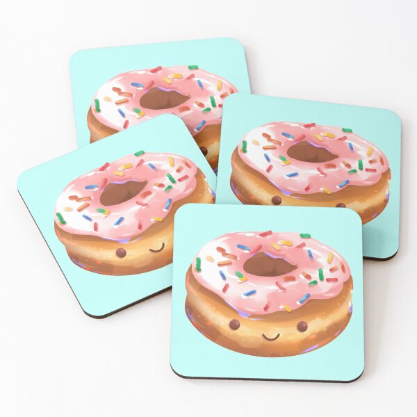 Item preview, Happy Strawberry Frosted Donut designed and sold by GalaxyChicken.