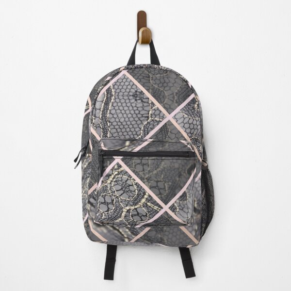 Item preview, Chic Blue Grey Rosegold Minimal Geometric Floral Lace Pattern designed and sold by LaceySkies.