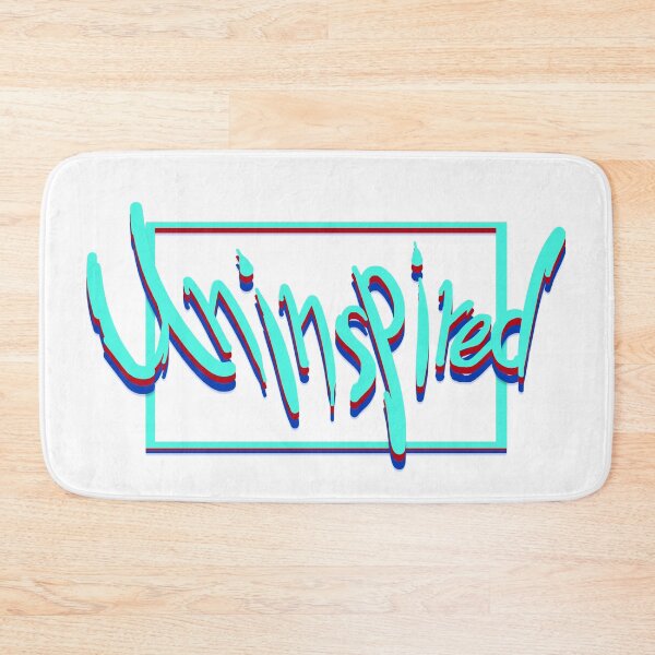 Item preview, Uninspired neon blue red and navy typography designed and sold by Deathoftheself.