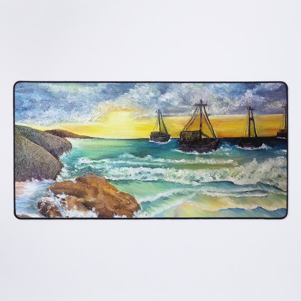 Item preview, SAILBOATS AT SUNSET, FINE ART PRINT, SEASCAPE INSPIRED BY NATURE designed and sold by Adri Barnard.