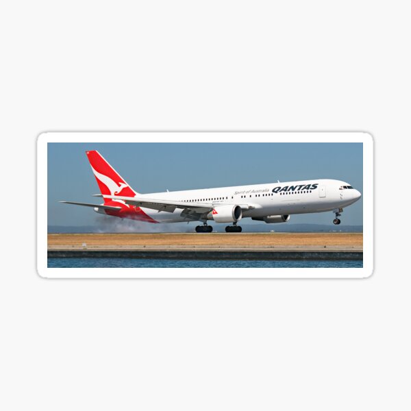 Qantas Boeing 767. Touchdown. Sticker