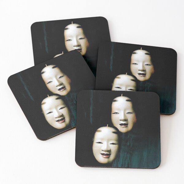 Item preview, Noh Mask Oni Kabuki Kitsune No Face Japanese Antique Geisha Halloween  designed and sold by Seruni Artworks.