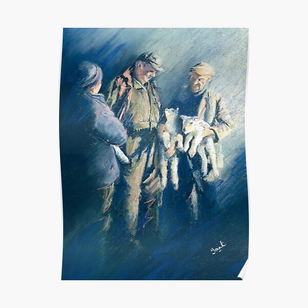 'Among Friends' in pastels Poster