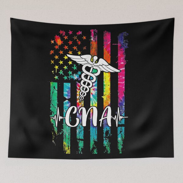 Item preview, CNA colorful flag - CNA Nursing  designed and sold by Designs Of all kinds.