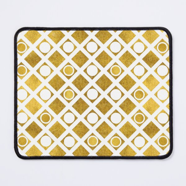 Item preview, Ornamental pattern, grid, dots, gold, white designed and sold by Svitac.