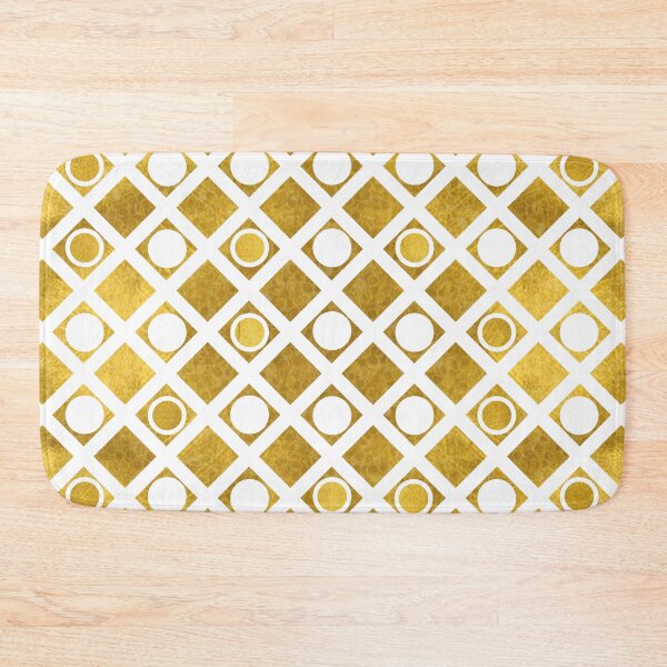 Item preview, Ornamental pattern, grid, dots, gold, white designed and sold by Svitac.