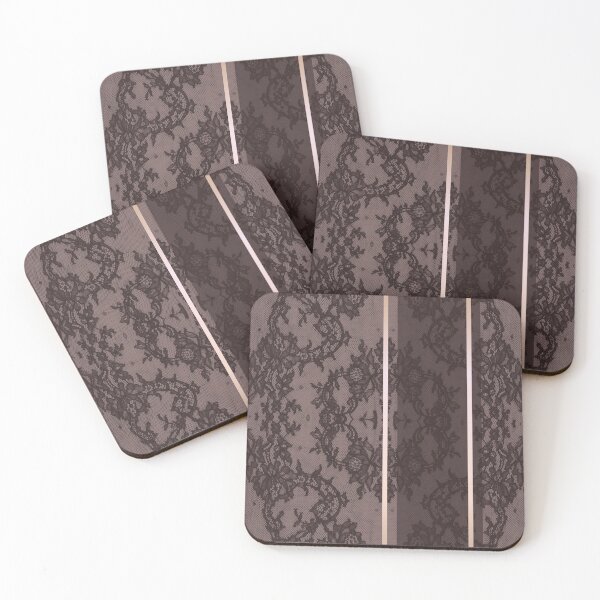 Item preview, Chic Burgundy Red Rosegold Minimal Geometric Floral Lace Pattern  designed and sold by LaceySkies.