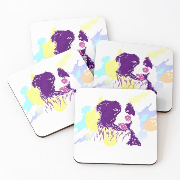 Item preview, Artistic Colorful Dog border collie designed and sold by urban-color.