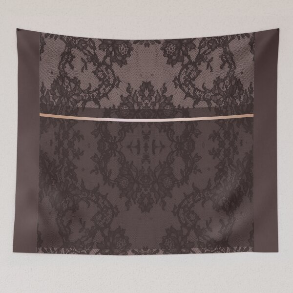 Item preview, Chic Burgundy Red Rosegold Minimal Geometric Floral Lace Pattern  designed and sold by LaceySkies.