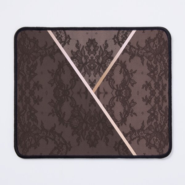 Item preview, Chic Burgundy Red Rosegold Minimal Geometric Floral Lace Pattern designed and sold by LaceySkies.