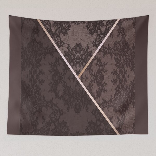 Item preview, Chic Burgundy Red Rosegold Minimal Geometric Floral Lace Pattern  designed and sold by LaceySkies.