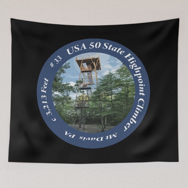Item preview, Mt Davis PA 33 of 50 States Highpoint Climbers  designed and sold by janraydesigns.