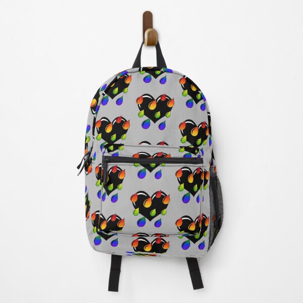 Item preview, Weeping Heart in Black with Rainbow Drops designed and sold by RawSunArt.