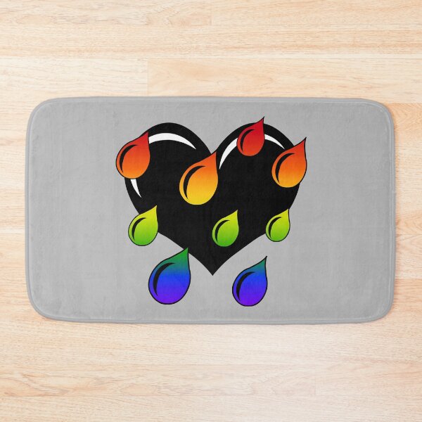 Item preview, Weeping Heart in Black with Rainbow Drops designed and sold by RawSunArt.