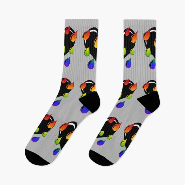 Item preview, Weeping Heart in Black with Rainbow Drops designed and sold by RawSunArt.