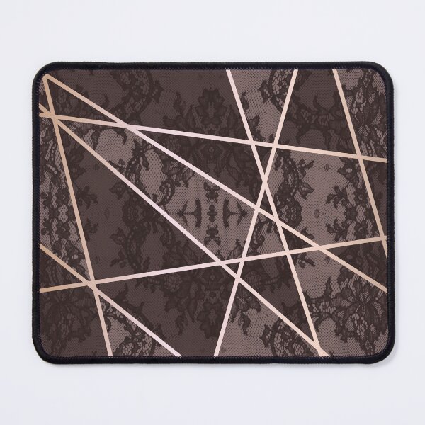Item preview, Chic Burgundy Red Rosegold Minimal Geometric Floral Lace Pattern designed and sold by LaceySkies.