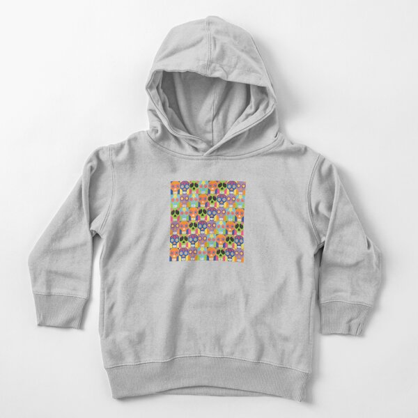 Colourful Skulls  Toddler Pullover Hoodie