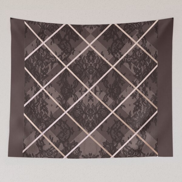Item preview, Chic Burgundy Red Rosegold Minimal Geometric Floral Lace Pattern  designed and sold by LaceySkies.