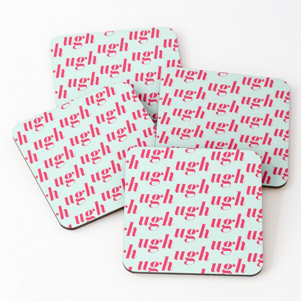 Item preview, ugh Candy Apple Red with Light Mint Background designed and sold by cutetype.