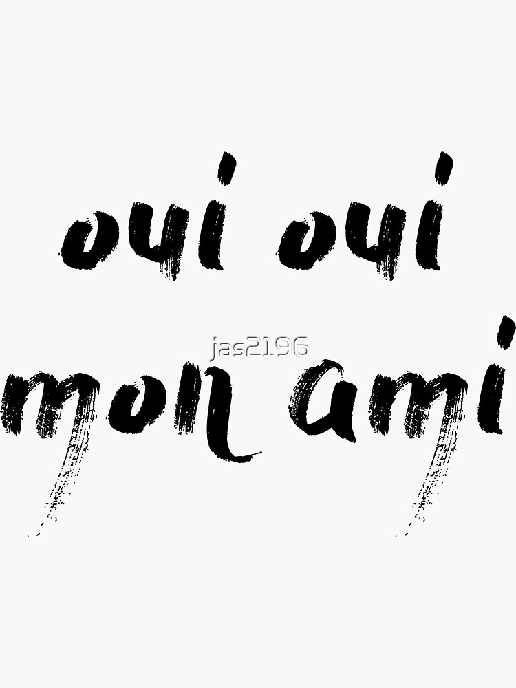 Oui (in black letters)' Sticker