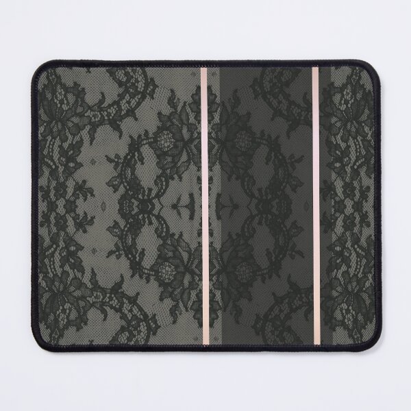 Item preview, Chic Olive Green Gold Minimal Geometric Floral Lace Pattern  designed and sold by LaceySkies.