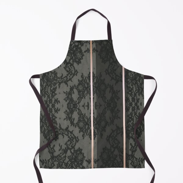 Item preview, Chic Olive Green Gold Minimal Geometric Floral Lace Pattern  designed and sold by LaceySkies.
