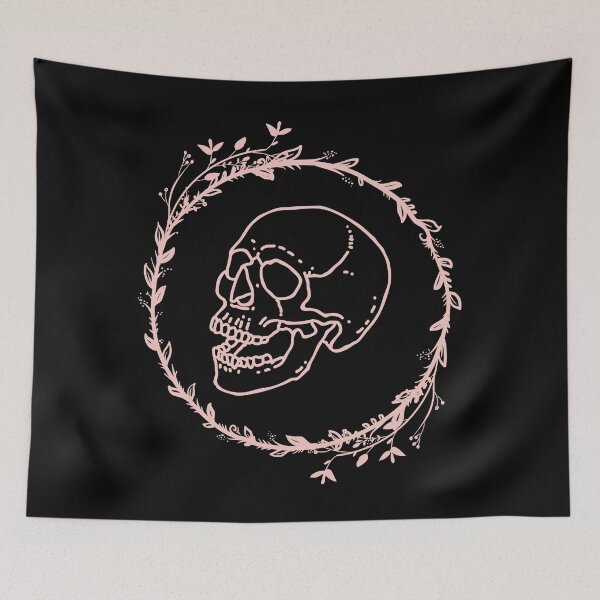 Item preview, Skull in a Ring of Leaves designed and sold by Ink-and-Thread.