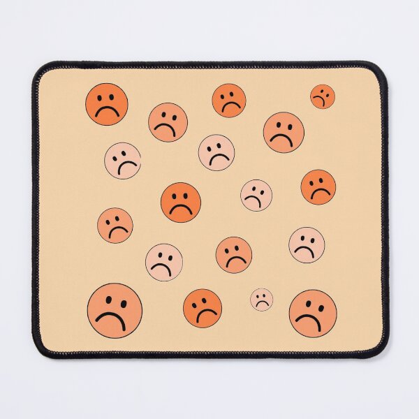 Item preview, Minimalista Triste Emoji Caras Patrón Conjunto Color Naranja designed and sold by Barolina.