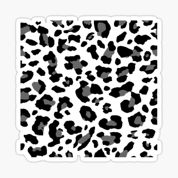 Item preview, Black Snow Leopard Black and White Spotted Animal  designed and sold by Vintage Mag.