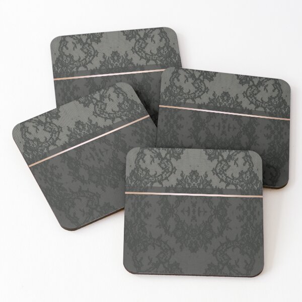 Item preview, Chic Olive Green Rosegold Minimal Geometric Floral Lace Pattern  designed and sold by LaceySkies.
