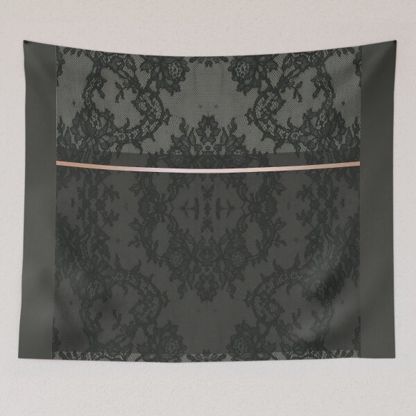 Item preview, Chic Olive Green Rosegold Minimal Geometric Floral Lace Pattern  designed and sold by LaceySkies.