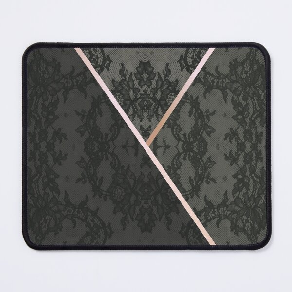 Item preview, Chic Olive Green Rosegold Minimal Geometric Floral Lace Pattern designed and sold by LaceySkies.